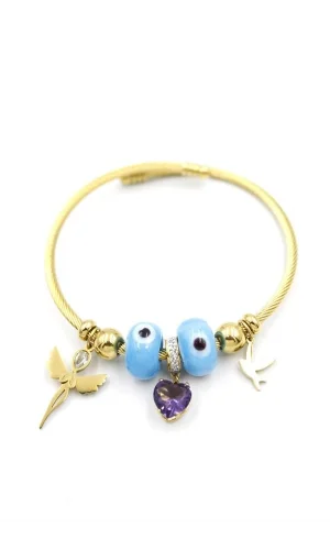 Melek Charm Bilezik - Altın