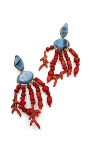 Mercan Küpe - Kırmızı