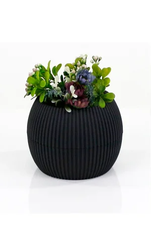 Mercan Saksı 2 Numara 0,35 Litre Su Hazneli Dekoratif Kaktüs Sukulent Saksı 11,8x9,2 cm