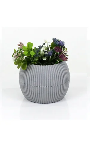 Mercan Saksı 2 Numara 0,35 Litre Su Hazneli Dekoratif Kaktüs Sukulent Saksı 11,8x9,2 cm