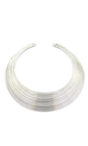 Metal Ajda Kolye - Gümüş