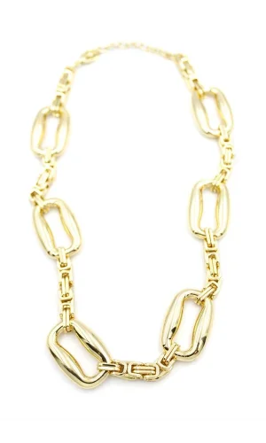 Metal Şekilli Kolye - Altın