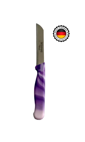 Meyve Bıçağı Doğrama Bıçağı ve Düz soyacak Ebruli Mor Bıçak 1 Adet Royaleks-SLG10