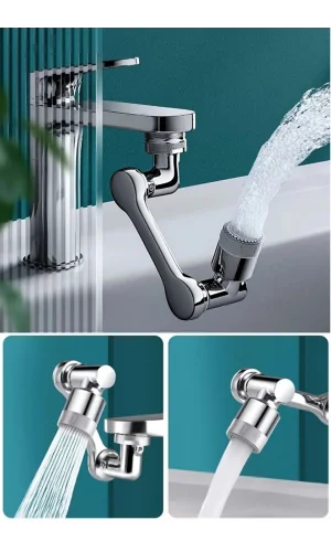 Mutfak Banyo Musluk Başlığı 1080 Derece Dönebilen Fonksiyonel Evrensel