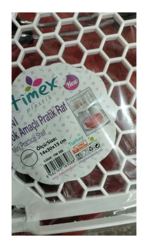 Mutfak Rafı Bardak Düzenleyici Bardak Rafı Dolap İçi Düzenleyici 14x30x15 Royaleks-TİM308