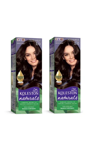 Naturals Saç Boyası Koyu Kahve 3/0 2x Paket