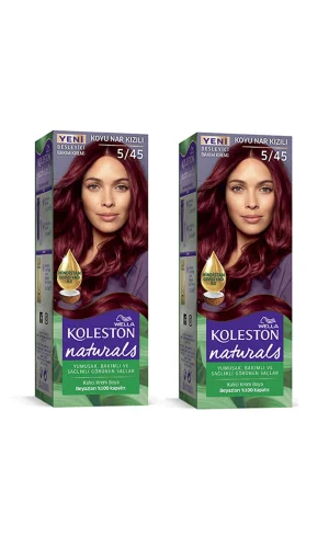 Naturals Saç Boyası Koyu Nar Kızılı 5/45 2x Paket