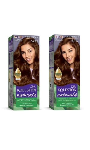 Naturals Saç Boyası Orta Kestane 5/37 2x Paket