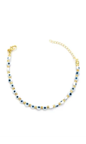 Nazar Boncuk  Bileklik - Beyaz