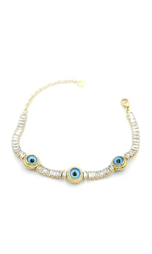 Nazar Su Yolu Bileklik - Altın