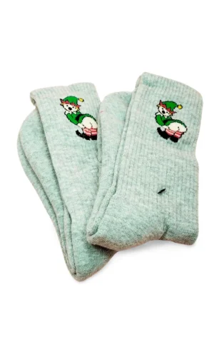 Neşeli Kolaj Çorap Popo Baskılı Esprili Kolej Çorap 2 Çift