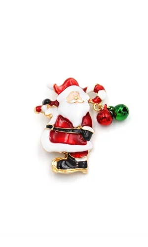 Noel Baba Broş - Kırmızı