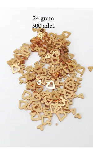 Oya Abiye Bileklik Kolye Pleksi Metalik Plastik Pul Altın Renk 24 gram 300 adet - BNC548