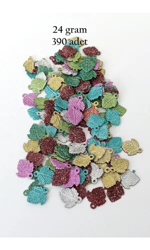 Oya Abiye Bileklik Kolye Pleksi Metalik Plastik Pul Karma Renk 24 gram 390 adet - BNC559