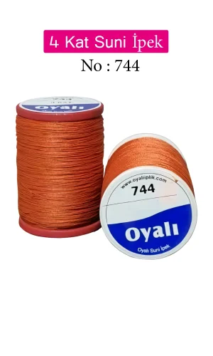 Oyalı 4 Kat Suni İpek İplik İğne Oyası Boncuk İpi Tığ Oyası No:744