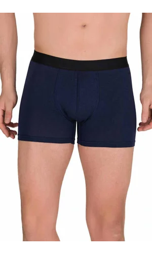 Pamuk Modal Likralı Esnek Erkek Boxer Lacivert 4476B