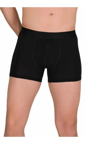 Pamuk Modal Likralı Esnek Erkek Boxer Siyah 4476B