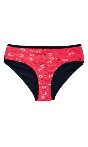 Pamuklu Geniş Kenarlı Likralı Desenli Bato Kadın Külot Desen 1