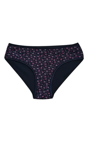 Pamuklu Geniş Kenarlı Likralı Desenli Bato Kadın Külot Desen 4