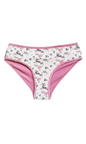 Pamuklu Geniş Kenarlı Likralı Desenli Bato Kadın Külot Desen 5