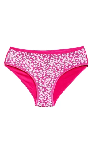 Pamuklu Geniş Kenarlı Likralı Desenli Bato Kadın Külot Desen 7