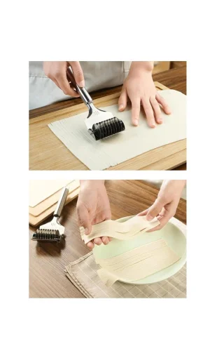 Paslanmaz Çelik Hamur Kesme Aparatı Metal Saplı