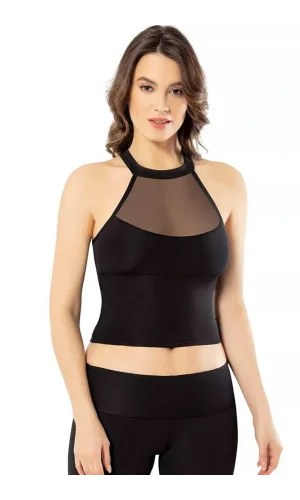 Pedli Dalgıç Modelli Krop Kadın Büstiyer Siyah