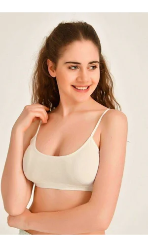 Pedli İp Askılı Krem Büstiyer