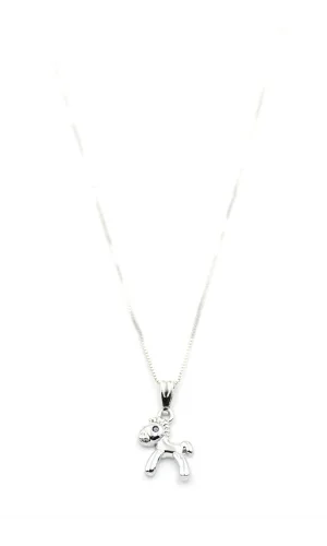 Peluş At Figürü Kolye - Gümüş