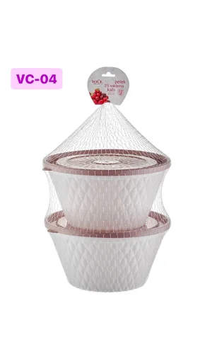 Petek İkili Saklama Kabı 2 Lt Vc-04