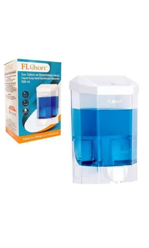 Plastik Büyük Şeffaf Sıvı Sabunluk 1000 Ml. Royaleks-F086