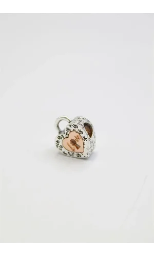 Pn Bileklik Kalp Charm - Gümüş