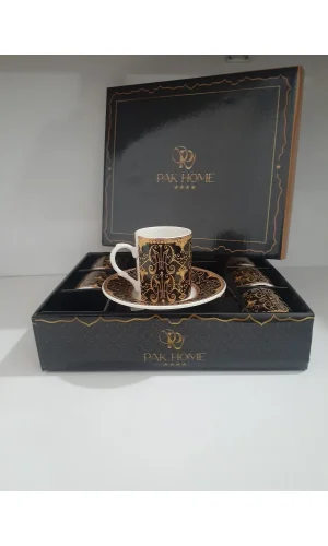 Porselen 6 Lı Lüks Kahve Fincan Takımı Royaleks-PAK-2206
