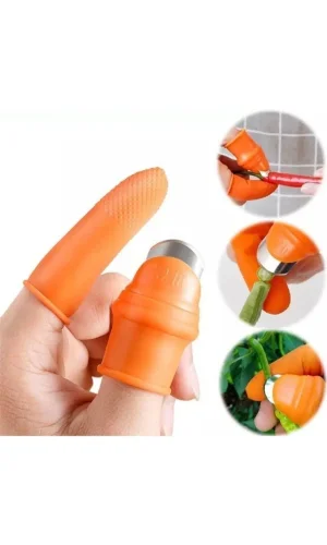 Pratik Baş Parmak Koruyucu Eldiven Sebze Meyve Soyucu Kesme Ayıklayıcı Silikon Aparat