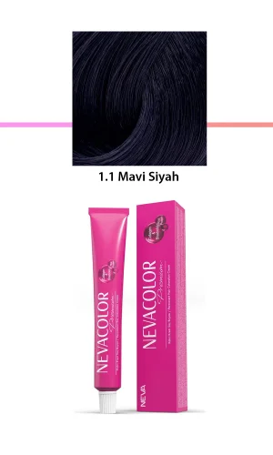 Premium 1.1 Mavi Siyah - Kalıcı Krem Saç Boyası 50 g Tüp