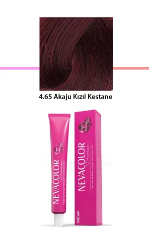 Premium 4.65 Akaju Kızıl Kestane - Kalıcı Krem Saç Boyası 50 g Tüp