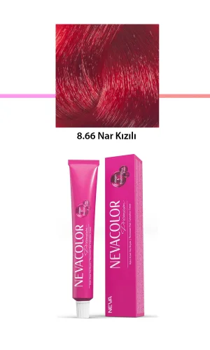 Premium 8.66 Nar Kızılı - Kalıcı Krem Saç Boyası 50 g Tüp