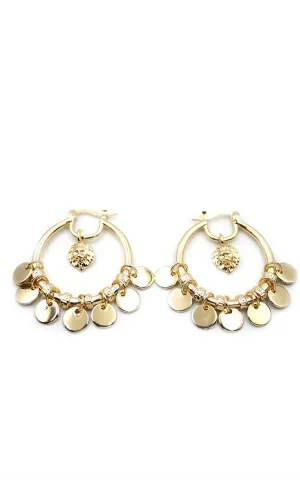 Pullu Halka Küpe - Altın