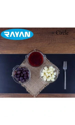 Rayan Circle Tekli Yuvarlak Cam Kahvaltılık