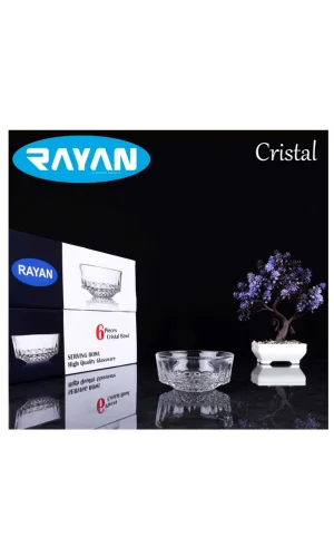 Rayan Cristal 6lı Cam Kase