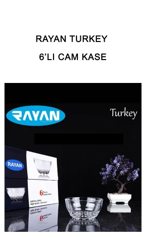 Rayan Turkey 6lı Cam Kase