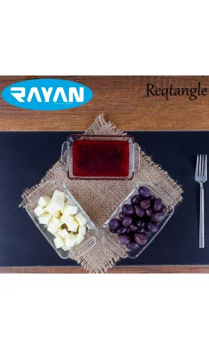 Reqtangle Tekli Dikdörtgen Cam Kahvaltılık Royaleks-81484