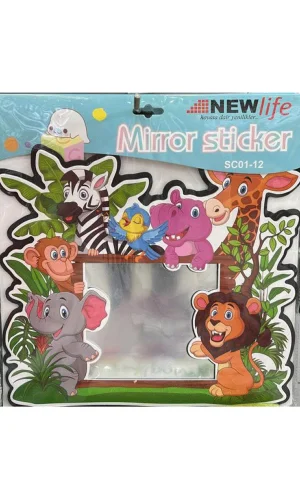 Resimli Çocuk Desenli 30x30 Cm Dekoratif Ayna Royaleks-CLKN-1710