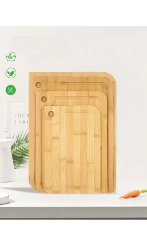 Rossel Premium 3lü Bambu Kesim Panosu