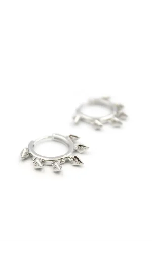 Sallantılı Halka Küpe - Gümüş