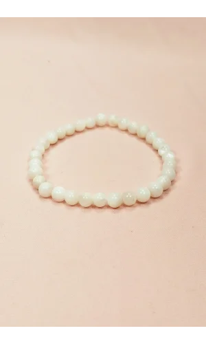 Sedef Doğal Taş Bileklik Kutulu