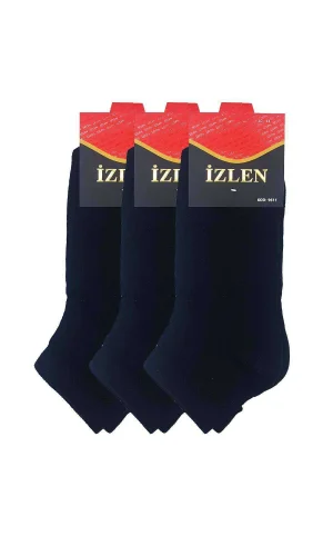 Siyah Erkek Kısa Spor Çorap 3 Çift