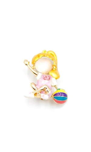 Sporcu Broş - Pembe