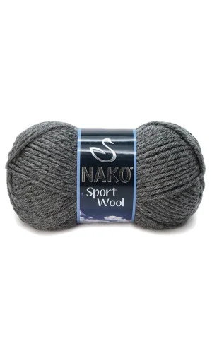 Sport Wool Atkı Bere Ceket Yelek Örgü İpi Yünü No: 193 Koyu Gri Melanj