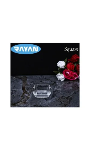 Square Tekli Kare Cam Kahvaltılık Kase ROYALEKS-25057